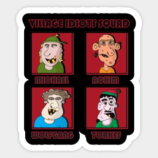 Comic Shirt Village Idiots Squad Friends 1 ENG Sticker